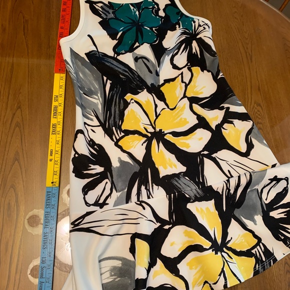WOMENS KAREN KANE SCUBA FLOWER TANK DRESS - Picture 2 of 8